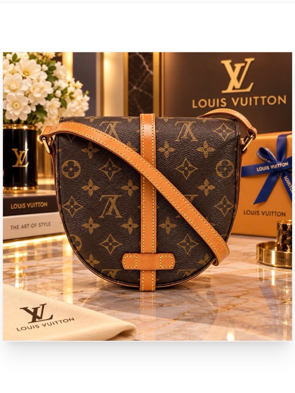 Louis Vuitton Monogram Saddle Crossbody in Brown and Tan